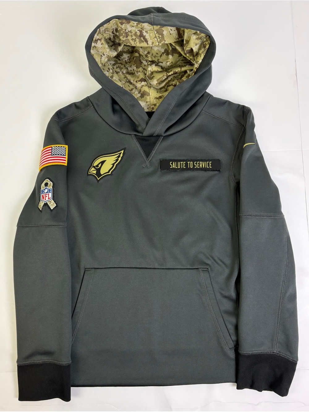 Nike Arizona Cardinals Salute to Service Hoodie Youth M 10/12 Therma-FIT NFL